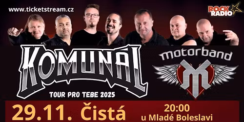Komun\u00e1l & Motorband - \u010cist\u00e1 u Mlad\u00e9 Boleslavi - Podzimn\u00ed Tour 2025
