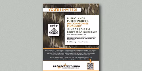 Public Lands, Public Wildlife, No Compromise Pint Night