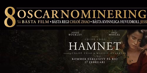 Stickbio: Hamnet (50kr per biljett och popcorn ing\u00e5r, alltid)