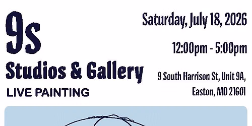 Free event : Live Plein Air Painting at 9s Studio by artists in our current group exhibit