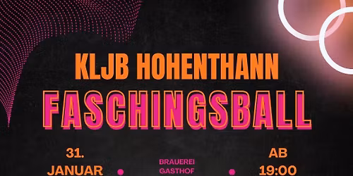 Faschingsball der KLJB Hohenthann\ud83c\udf89