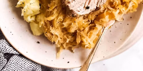 Homemade Sauerkraut &, Pork Loin Dinner 