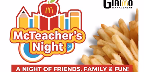 PTA McTeacher\u2019s Night \ud83c\udf5f\ud83c\udf54