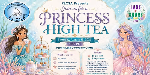 Lake & Shore Days 2026: Princess High Tea in Porters Lake