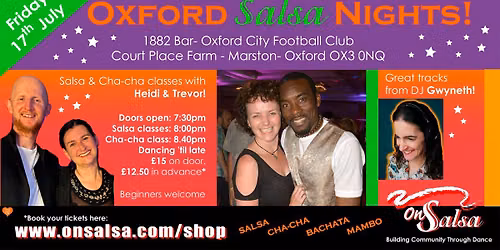 Summer SALSA Classes & Social | FRIDAY 17th July | Oxford