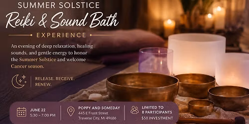 Reiki & Sound Bath Experience (@Poppy & Someday)