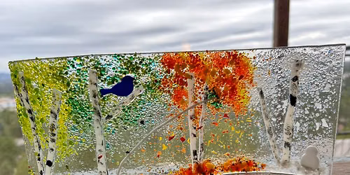 Aspens Curve Panel Fused Glass
