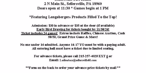 9th Annual Holiday Basket Bingo