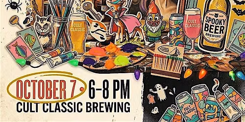 Haunted Thrift Store Paint Night at Cult Classic Brewing