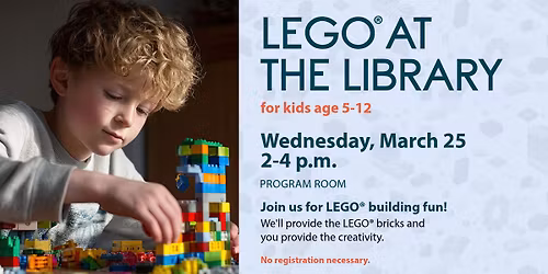LEGO\u00ae at the Library (ages 5-12)