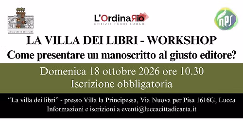 Workshop - Come presentare un manoscritto al giusto editore?
