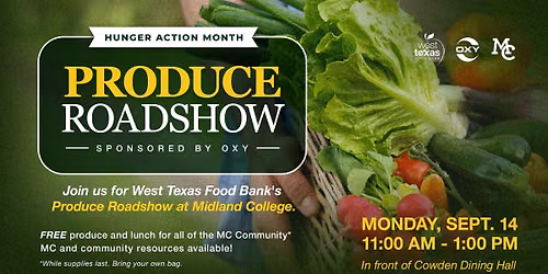 West Texas Food Bank Produce Roadshow at Midland College