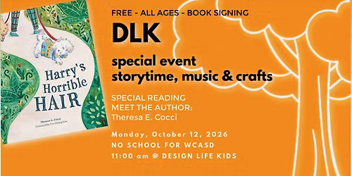 Meet the Author + storytime, music, craft