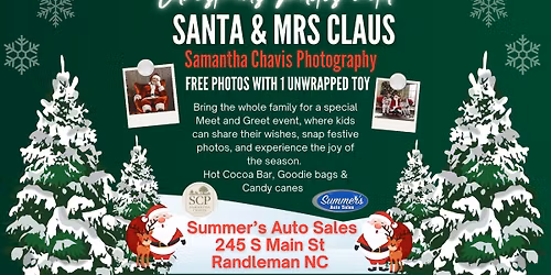6th Annual Pictures with Santa & Mrs. Claus 