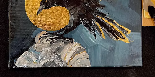 The Crow Acrylic with Paint Ur Art Out at Glendale Community Association