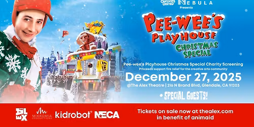 Pee-wee\u2019s Playhouse Christmas Special\ud83c\udf84 Charity Screening & Concert \ud83c\udfb6