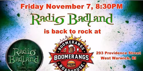 Radio Badland Friday Night @Boomerangs!