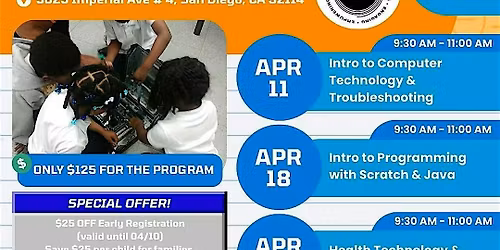 Elem.School STEAM-ME Program (Ages 6-11) & Teen IT Internship (Ages 13-18)