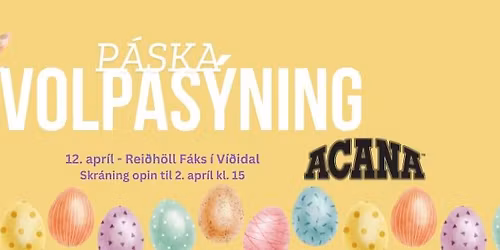 P\u00e1skahvolpas\u00fdning 12. apr\u00edl