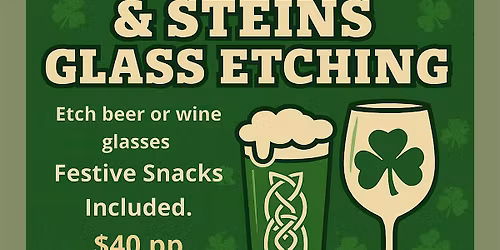 Shamrocks & Steins, Glass Etching