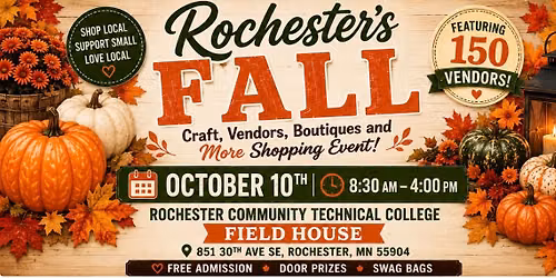 Rochester's Fall Craft, Vendors, Boutiques and More Shopping Event