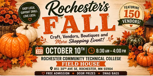 Rochester's Fall Craft, Vendors, Boutiques and More Shopping Event