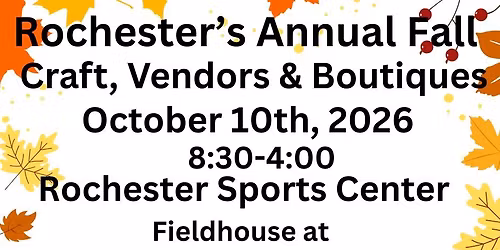 Rochester's Fall Craft, Vendors, Boutiques and More Shopping Event
