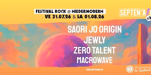 Septen'Air #3 - Rock & Beer Festival Niedermodern - Vendredi 31 juillet & samedi 1er ao\u00fbt 2026