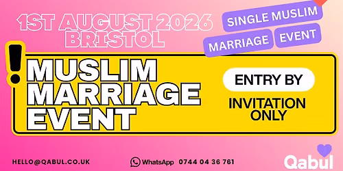 Leeds - MUSLIM MARRIAGE EVENT | 1-to-1 Single Meetup | INVITE ONLY
