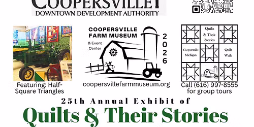 Bring in your Quilts to be part of the Coopersville Quilt Show