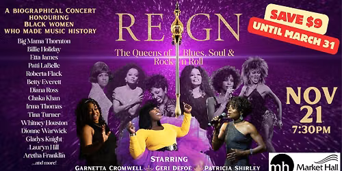 REIGN: The Queens of Blues, Soul & Rock 'n Roll ~ Peterborough