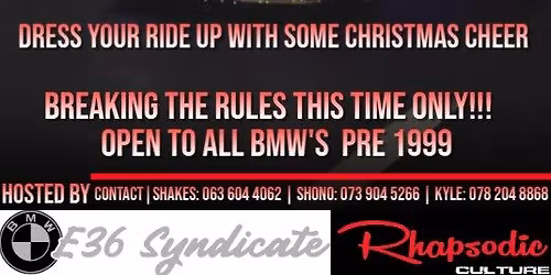 BMW E36 Syndicate Xmas Run