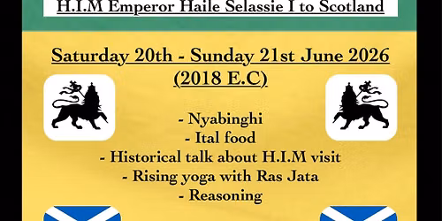 Ras Tafari Scotland Pilgrimage 2026 
