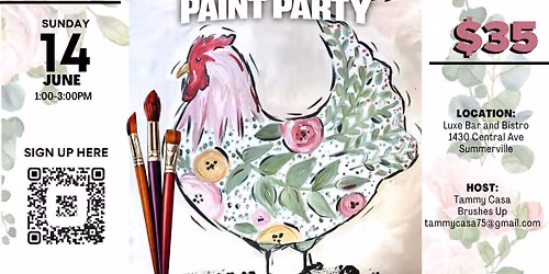 Farmhouse Hen Paint & Sip at Luxe Bar & Bistro
