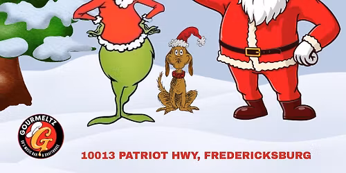 Pictures with Santa, the Grinch & Max at Gourmeltz