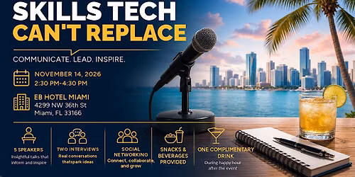 Doral Toastmasters - Skills Tech Can't Replace