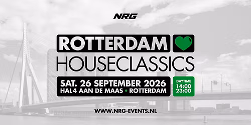 Rotterdam loves Houseclassics [zaterdag 26 september 2026] 14:00 - 23:00
