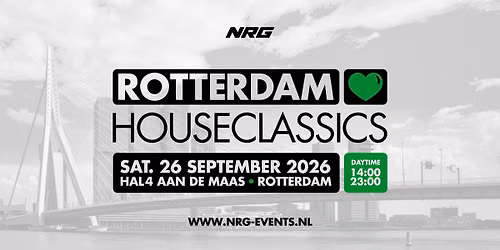 Rotterdam loves Houseclassics [zaterdag 26 september 2026] 14:00 - 23:00