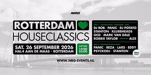 Rotterdam loves Houseclassics [zaterdag 26 september 2026] 14:00 - 23:00