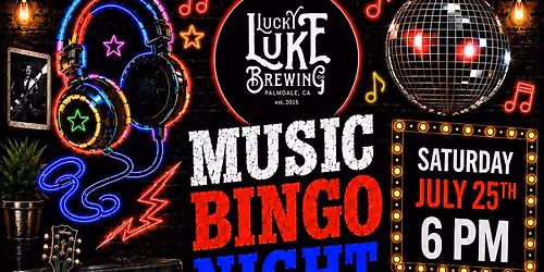Masters of Rock Music Bingo Night @ Lucky Luke Brewing Palmdale