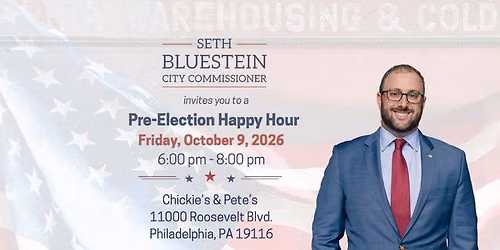 2026 Pre-Election Happy Hour hosted by City Commissioner Seth Bluestein 