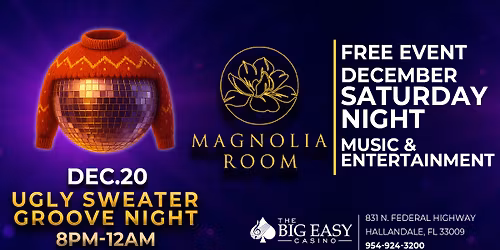 FREE EVENT- UGLY SWEATHER NIGHT- SATURDAY