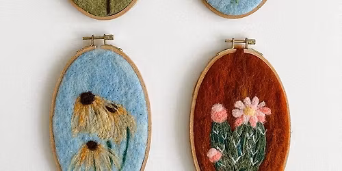 Spring Flowers Needle Felted Painting