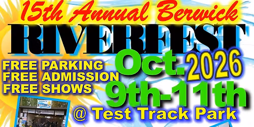 Berwick Riverfest 2026 - Finest Fall Festival in Pennsylvania all FREE
