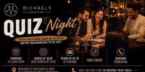 \ud83e\udde0 QUIZ NIGHT AT MICHAEL'S KITCHEN & BAR
