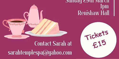 Renishaw Hall Cream tea TEMPLESPA experience