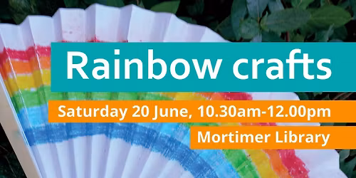 Rainbow crafts at Mortimer Library