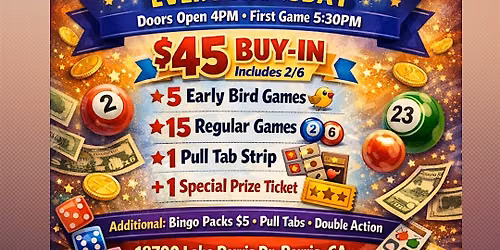 Bingo Nights in Perris - Weekly Thursday Bingo | Club 45 on Last Thursdays