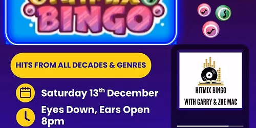 HitMix Bingo \u2013 Music Bingo Night at The Scots Club
