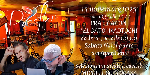 Pratica con "El Gato" Nadtochi + Milonga in consolle Michele Sottocasa